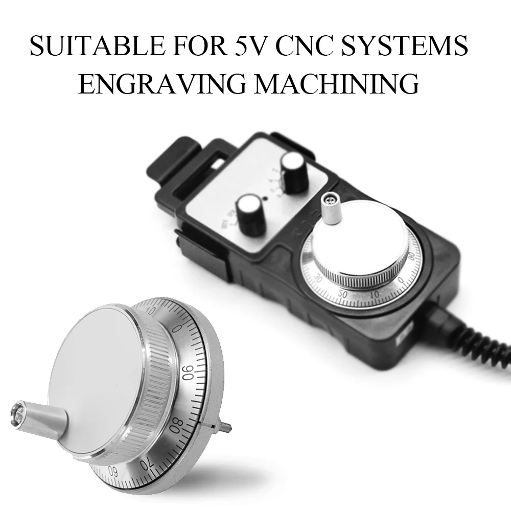 CNC маховик генератора 5V 6pin импульса 100 ручной генератор импульсов с ЧПУ 60 мм