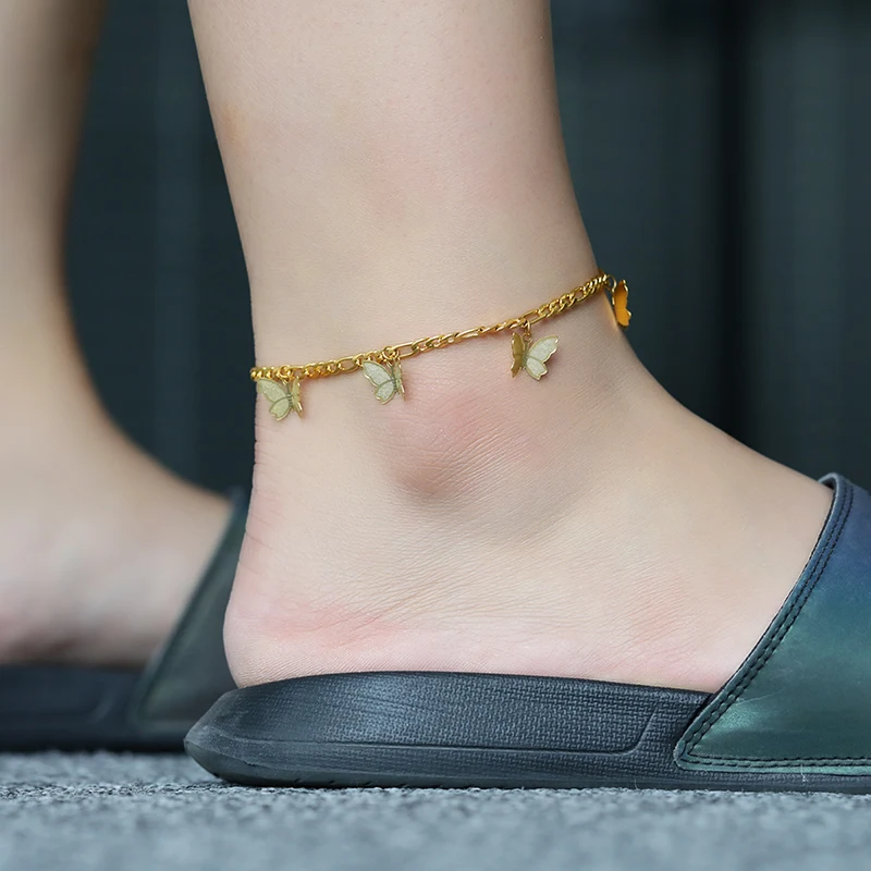 

Fashion Star Butterfly Anklets for Women 2020 Bohemian Beach Anklet Silver Color Chain Ankle Bracelet on Leg Foot Jewelry