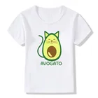 Модная футболка для мальчиков с авокадо, веган, каваи, мультфильм, дети, лето, свежесть, Харадзюку, размера плюс, Ulzzang 2020