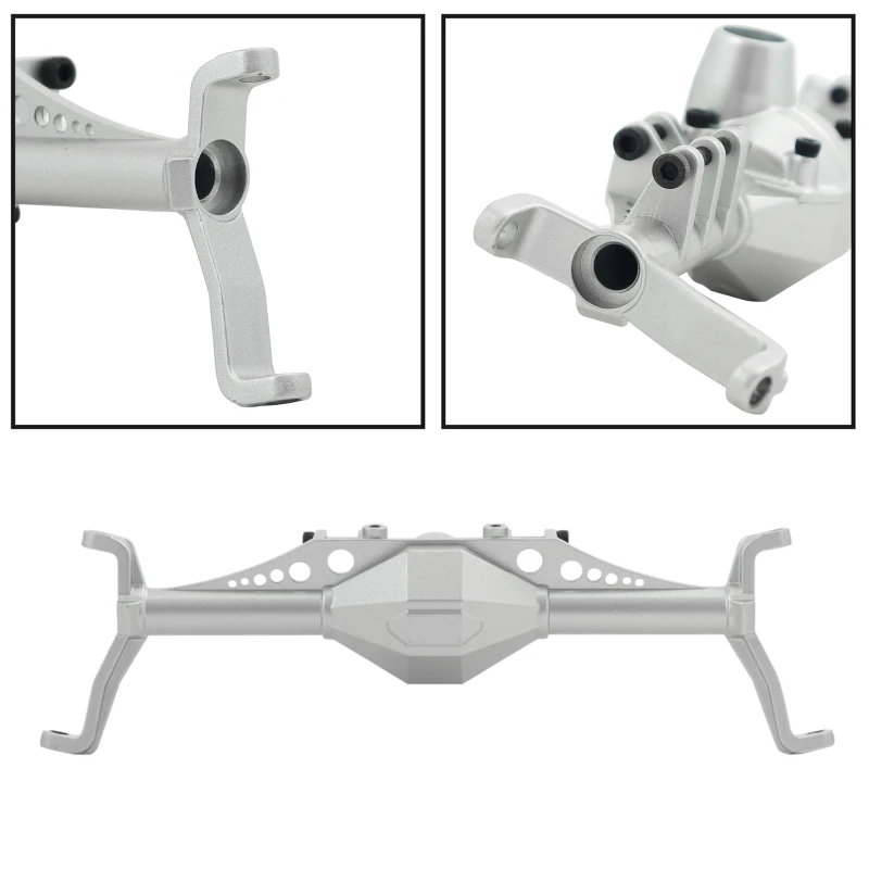 

Manual Assembly Metal Unpowered Trailer Steering Front Wheel Axle with Tie Rod Model Assembly Parts for Axial Capra 1.9