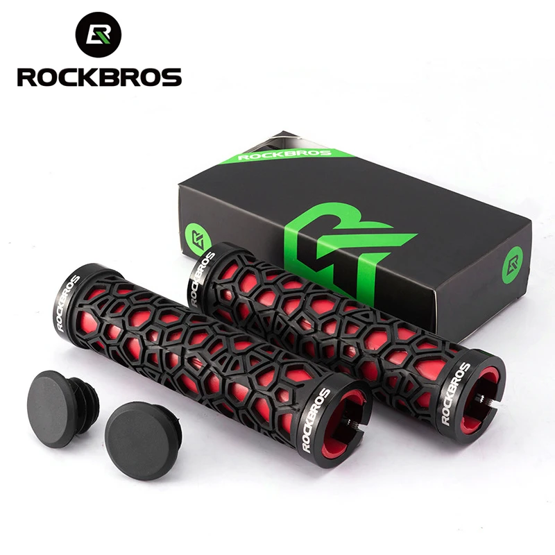 ROCKBROS велосипедные ручки велосипеда руль резиновая заглушка на Ultraight MTB ручки против-занос, удар-поглощая велосипедный руль велосипеда Запчасти