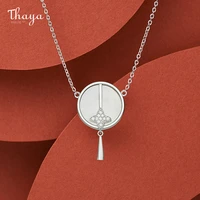 thaya fritillary necklace 18k plated silver zircon pendant necklace 45cm chain jewelry for women fine jewelry