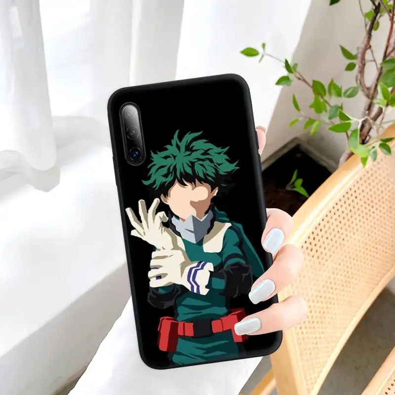 

My Hero Midoriya Izuku Black Silicone Mobile Phone Cover For Samsung J4 J6 J5 J7 2016 Note 5 8 9 10 Lite Plus 20 Ultra Case