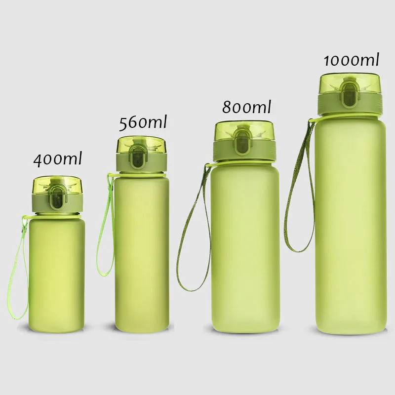 Спортивная бутылка для воды 400-1000 мл Пластик спортивные Прямые шейкер напитков