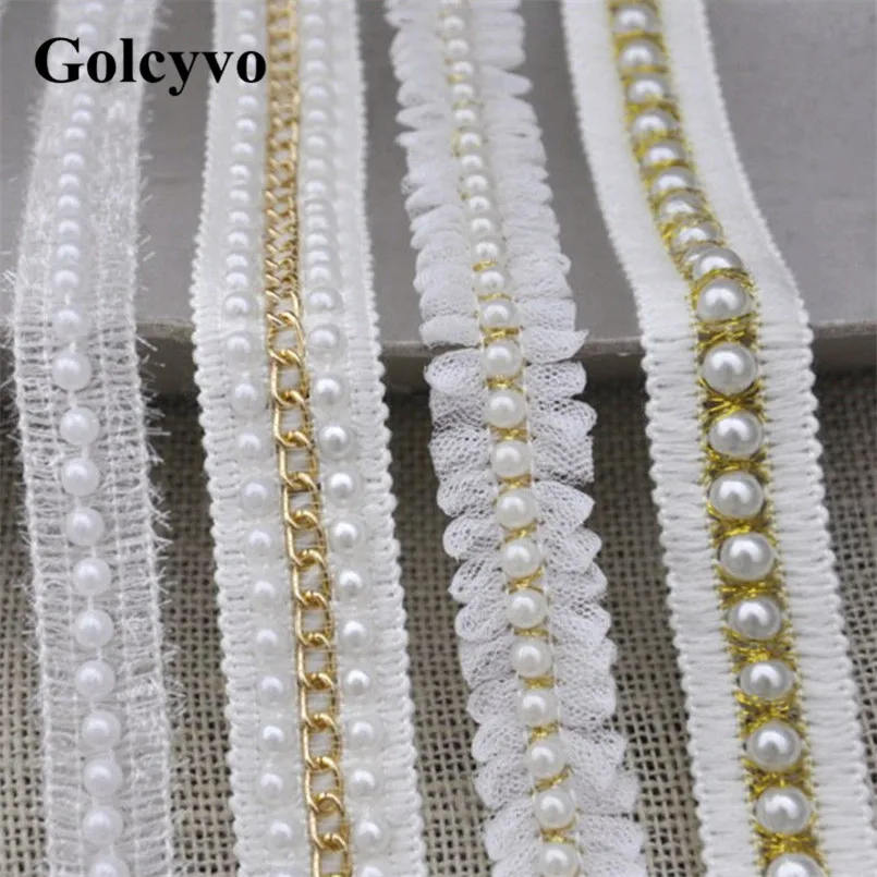 Юбка манжета Швейное Ремесло сделай сам с имитацией жемчуга 3 метра|Кружево| |