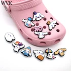 1 шт. Мультяшные милые Кроксы Джинсы Собака отверстие стильные подарки Кроксы шармы цветок обувь Пряжка ПВХ мягкая садовая обувь Sanri пряжка аксессуары