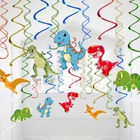 yoriwoo dinosaur party hanging swirl garland happy birthday party decorations kids jurassic world dino balloon baby shower favor