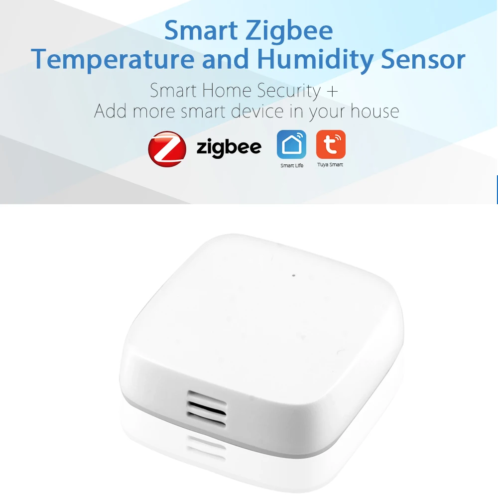Датчик температуры и влажности Tuya Smart Zigbee высокоточный T & H сенсор работает с хаб