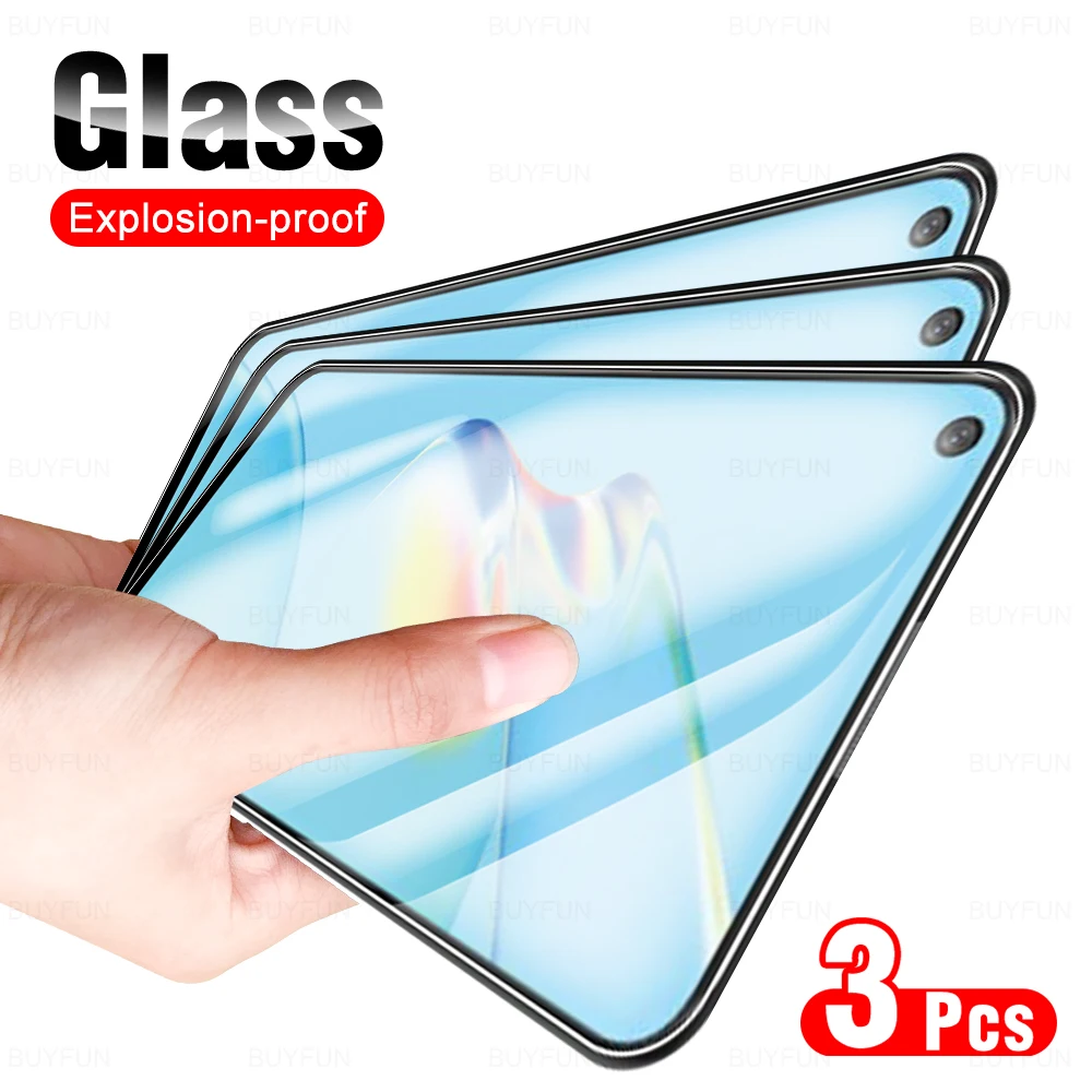 

3Pcs Screen Protector Tempered Glass For OPPO A54 4G 5G A5S A7 OPO A 54 Full Cover Protective Film Capa On The For 6.51" CPH2239