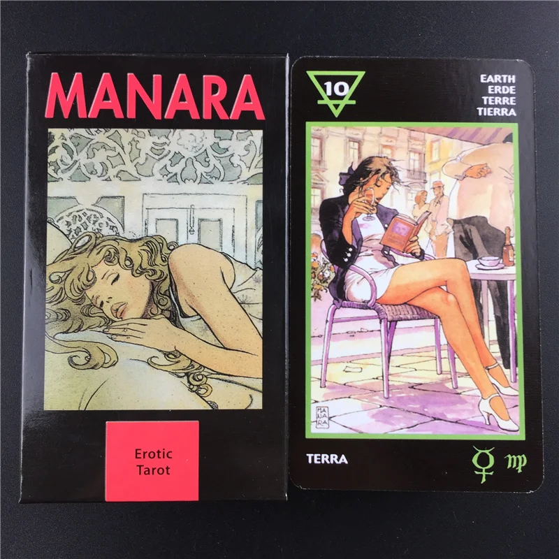 Эротические карты Таро Manara английская версия винтажные таинственные гадание