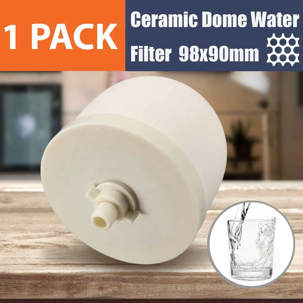 

1Pc Water Filters Ceramic Water Filter Ceramic Filter Element for Water Tank Mineral Diatomite Filter 98mm*90mm
