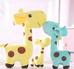 Детская креативная цветная кукла с оленем милая жираф плюшевая игрушка машина