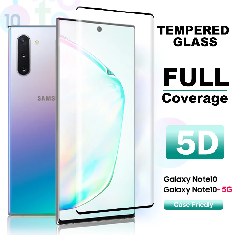 Закаленное стекло для samsung Galaxy Note 10 plus Защитная пленка для экрана полное покрытие 9H стеклянная пленка для Note 10 Защитная пленка для стекла