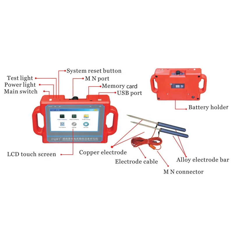 

2021 PQWT-S150 Wholesale Price Automatic Mapping Water Detector For Underground Water Metal Detector