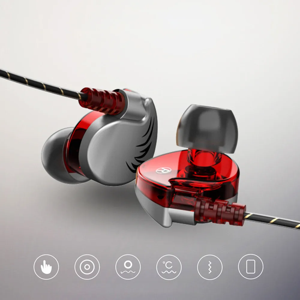 Hi-Fi наушники QKZ CK7 с высоким басом двойным приводом стерео наушники-вкладыши