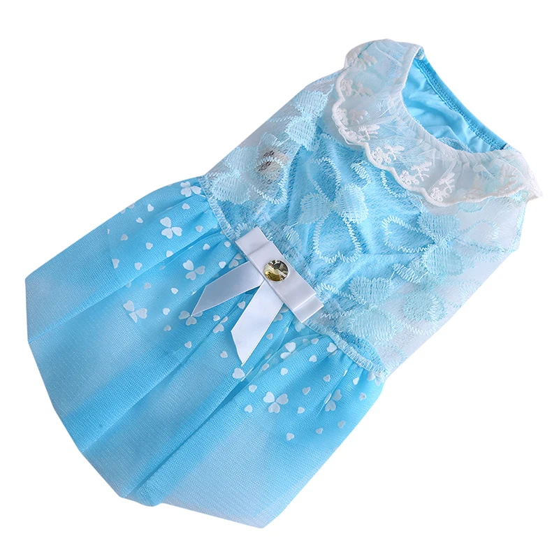 Spring Summer pet Dog Dress Wedding Clothes for Small Dogs Pet Clothing Puppy Tulle Cat Dresses | Дом и сад