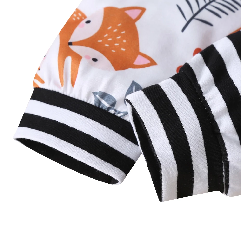 Newborn Stripe Patchwork Animal Print Romper One Piece Infant Boy Clothing Cute Boys Baby Cotton Summer Jumpsuit D30 |