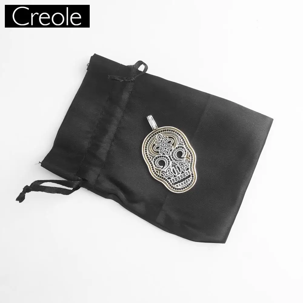 Кулон в форме черепа маска Золото Цвет 925 стерлингового серебра для мужчин стиле