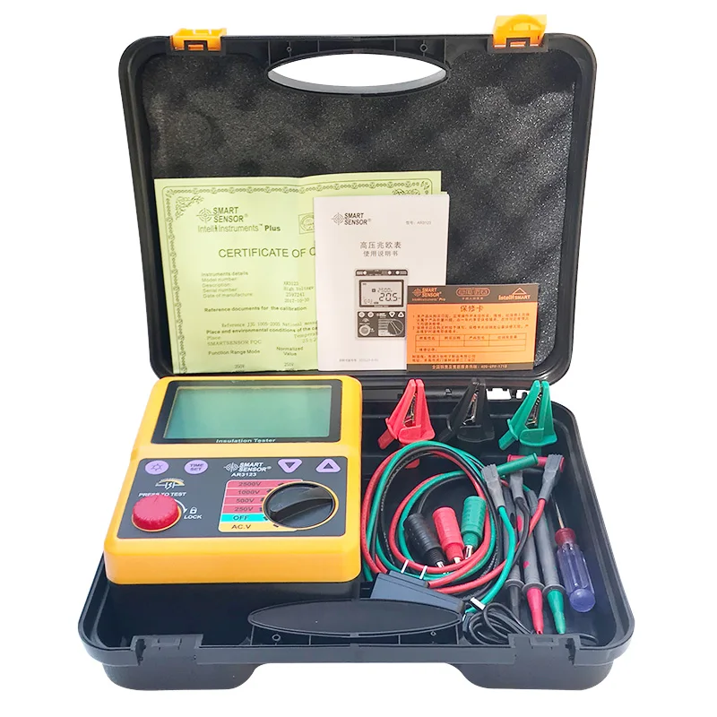 Новый профессиональный умный датчик AR3123 цифровой тестер сопротивления изоляции