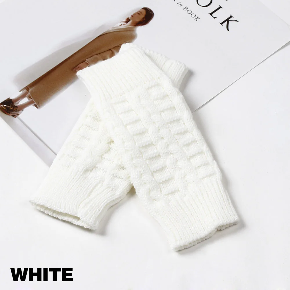 style 1 1 пара, модные женские вязаные перчатки с искусственным кроличьим мехом, вязаные перчатки без пальцев, вязаные варежки, теплые зимние осенние перчатки - Цвет: style 1