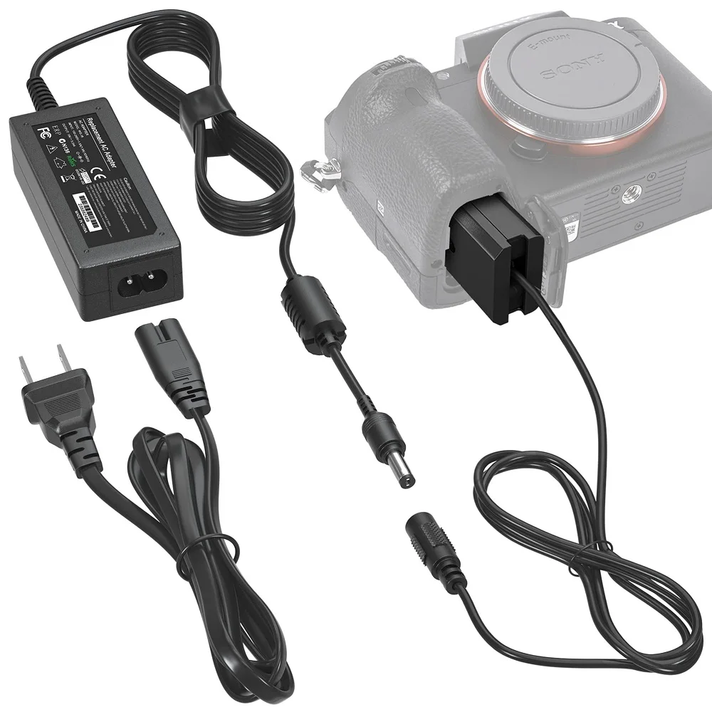 AC-PW20 NP-FW50 Dummy Battery AC Power Supply Adapter DC Coupler kit for Sony Alpha A5100 A6500 A6400 A6000 A55 A7RX10 Cameras