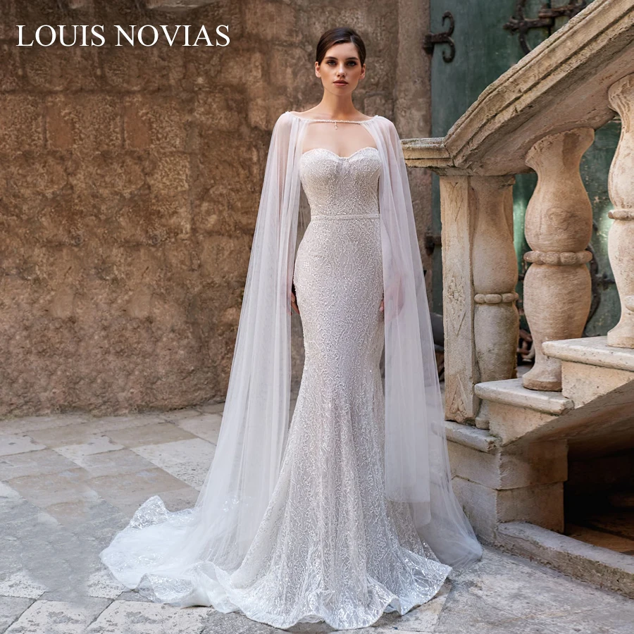 LOUIS NOVIAS 2020 г. сексуальное романтичное свадебное платье с милой русалкой Тонкая