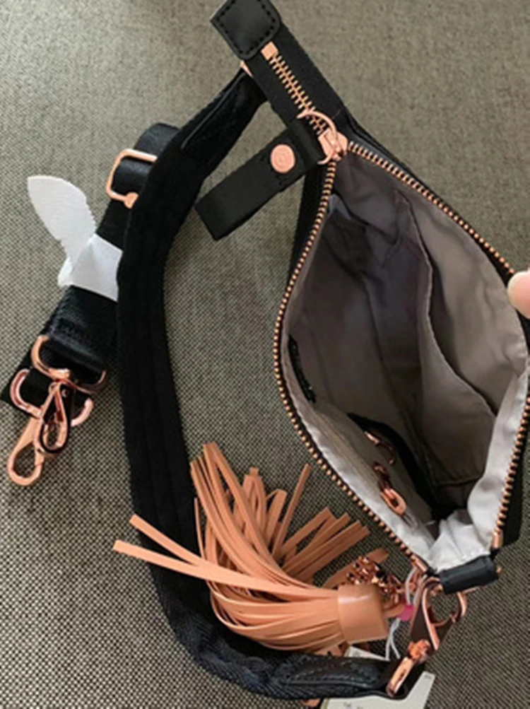 

100% original bolsa luxury Designer Female messenger Crossbody Bags for women bags tassel Nylon handbag woman shoulder bag bolso