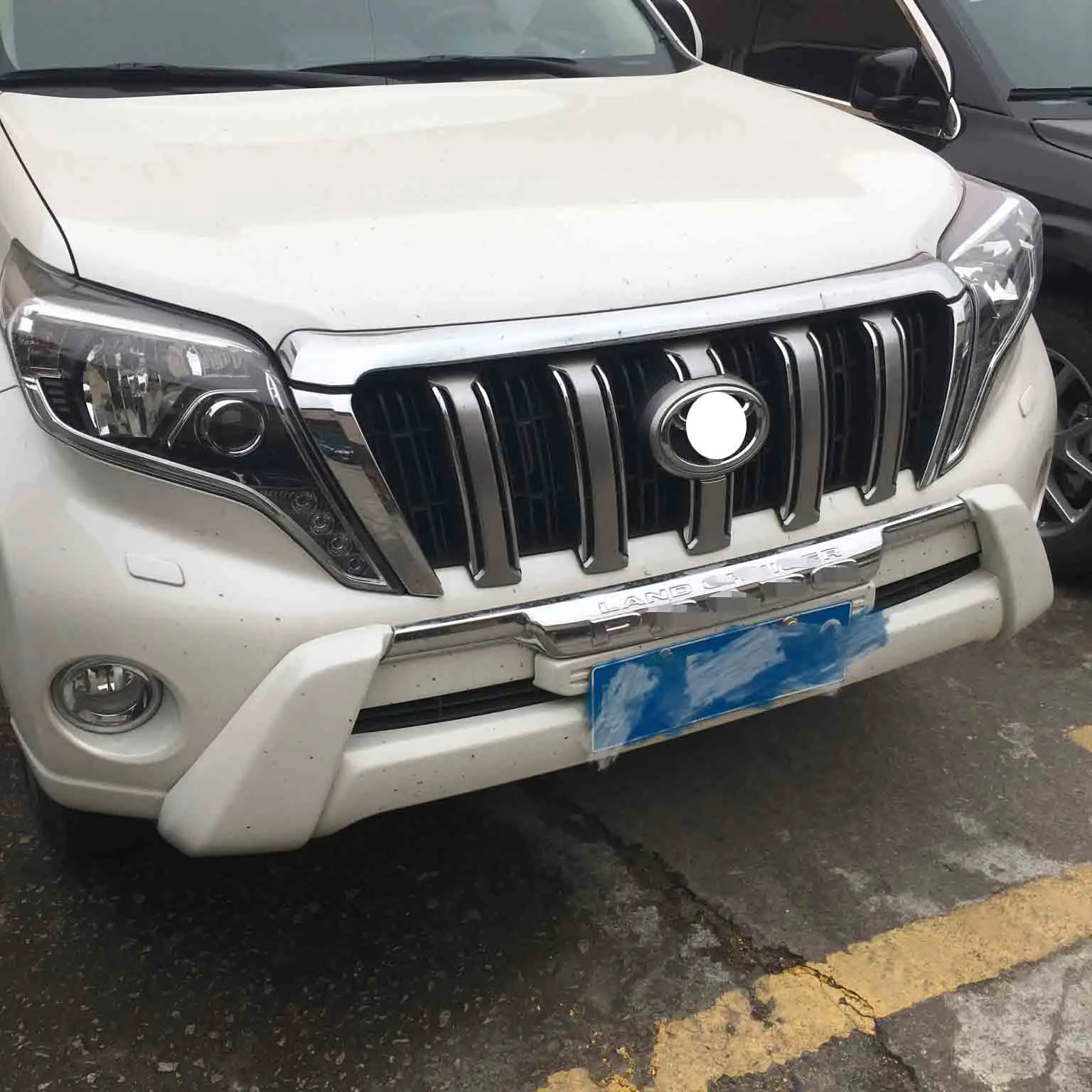 Для Toyota Land Cruiser Prado FJ150 2014 2017 ABS хромированный передний колпачок TrimDecorative полоски