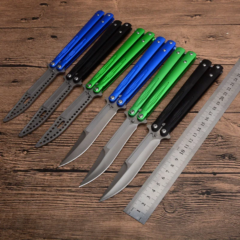 Модный складной нож для кемпинга на природе карманный без края балисонг