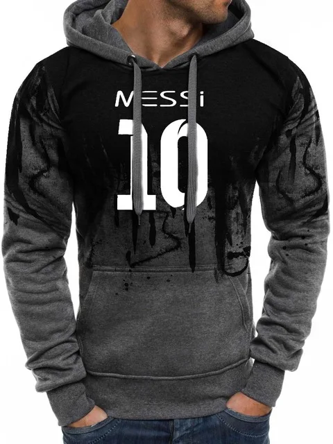 

NEW Men Gradient Hoodie Men Messi 10 Print Sportwear Men Hoodies Sweatshirts Coat Slim Fit Hoody Harajuku Hooded Tracksuit
