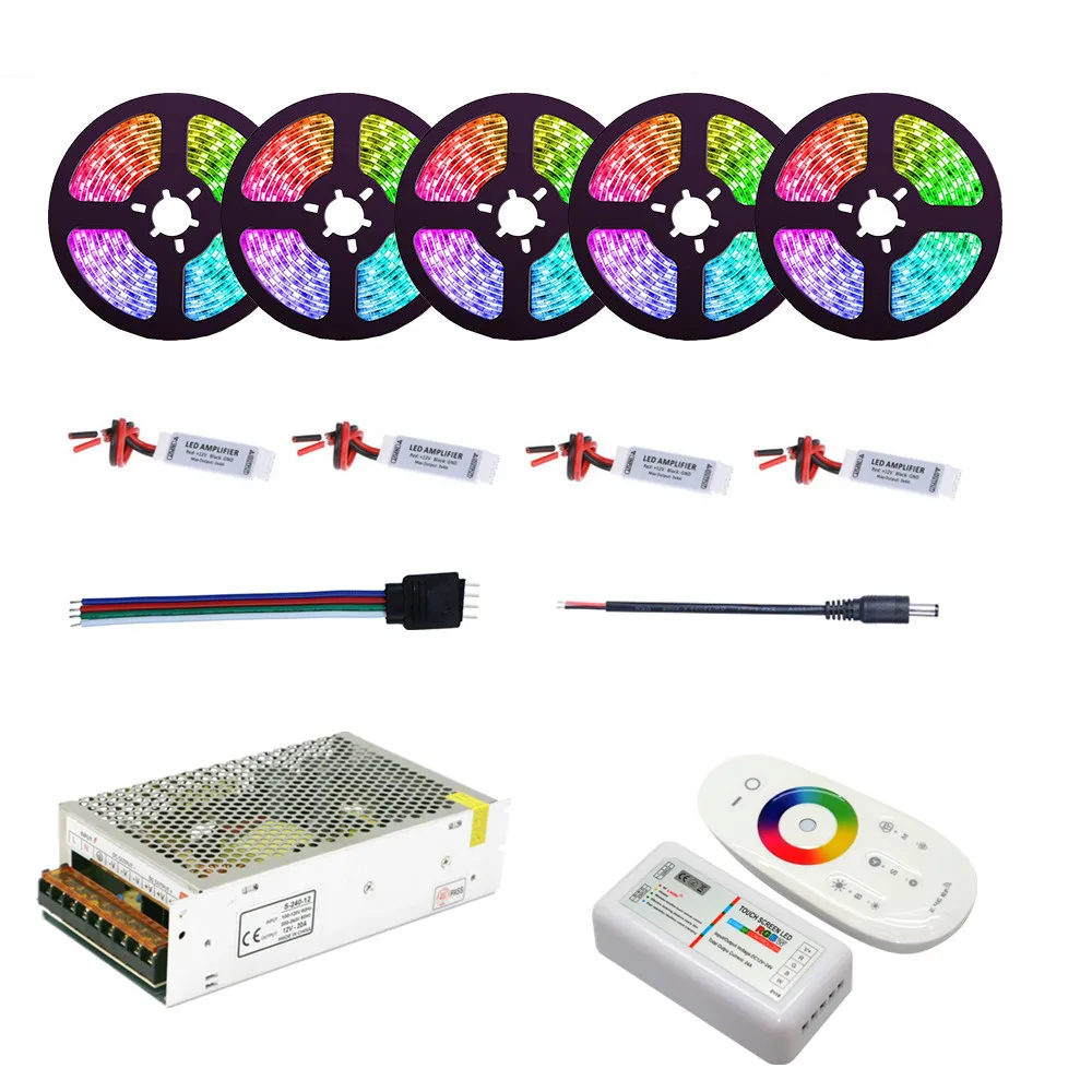 

DC12V RGB RGBW LED Strip Light SMD 5050 10M 20M 30M Lamp Ribbon In Series Waterproof Tape WiFi 2.4G Controller For Party House