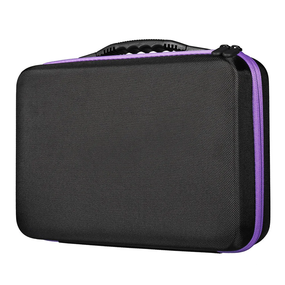 

60 Slots 15ml Aromatherapy Durable Box Zipper Handbag Large Capacity Storage Case Travel Essential Oil Bottle Carry EVA Holder