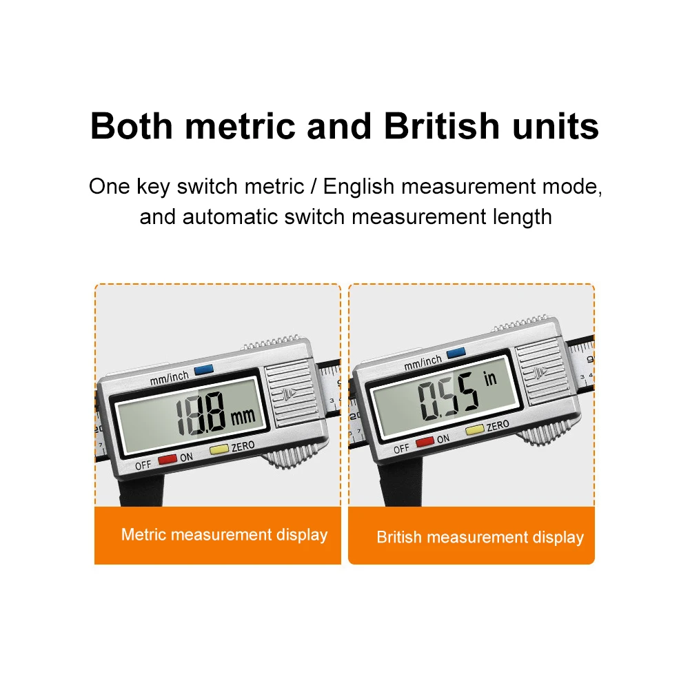 

6 Inch 0-15mm Electronic Digital Vernier Caliper Gauge Plastic LCD Digital Caliper Micrometer Measuring Tool Gauge Instrument