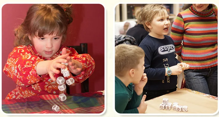 Настольная игра История паззл с игральными кубиками рассказывающая история