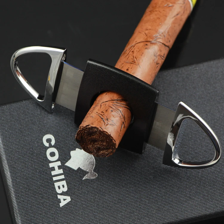 Нож для резки сигар COHIBA тупой нож с двумя лезвиями карманные ножницы табака