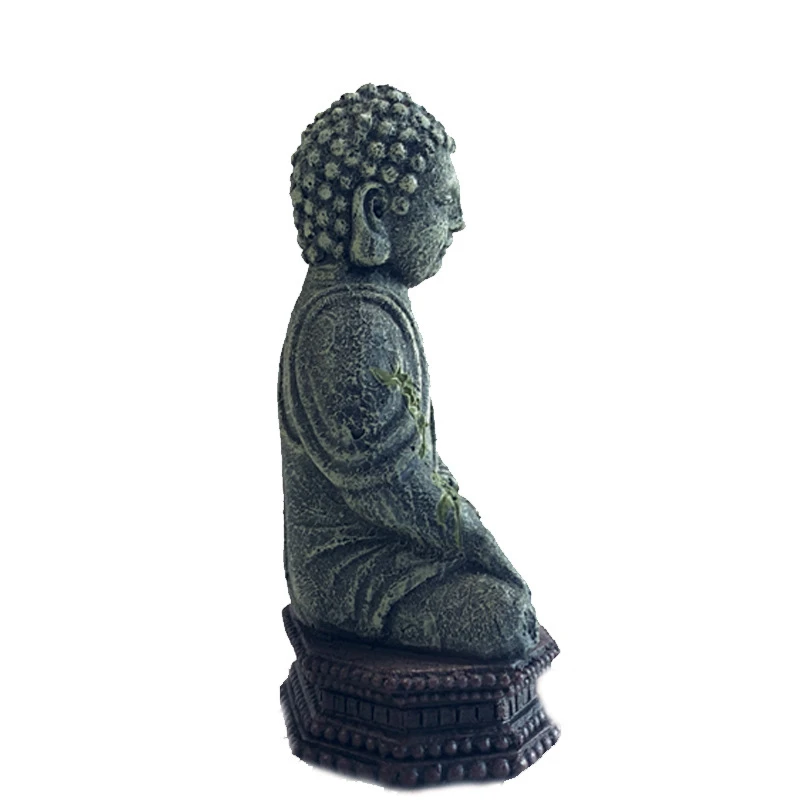 Аквариумный пейзаж имитация древней статуи Будды украшение аквариума украшения