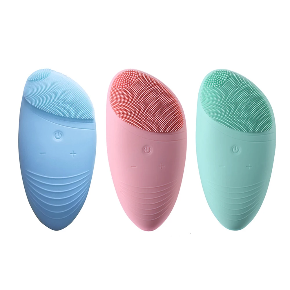 Face Cleansing Brush Electric Silicone Facial Deep Cleaning Pore Cleaner Massage Skin Care Waterproof Wash Artifact | Красота и