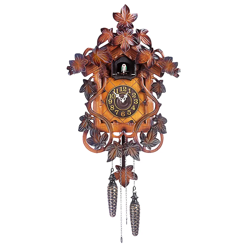 Классические роскошные часы Cuckoo винтажные уникальные деревянные Большие