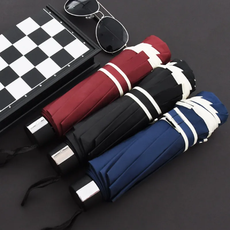 

Oversized reinforced Big Umbrella Rain Women 3Folding Wind Resistant Large Umbrella Men Family Travel Business Car Umbrellas