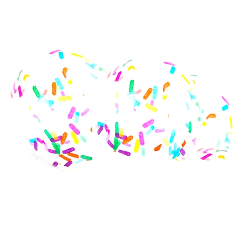 

24Pcs Confetti Party Balloons Ice Cream Sprinkle Balloons with Rainbow Multicolor Confetti Balloon for Birthday Party