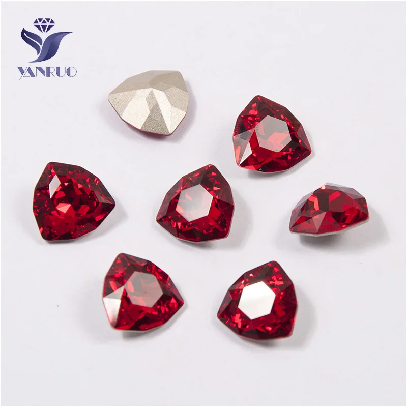 Light Siam Yanruo 4706 Trilliant Стеклянные Камни DIY Strass острый задний кристалл для нашивки Стразы все для шитья аксессуары - Цвет: Light Siam