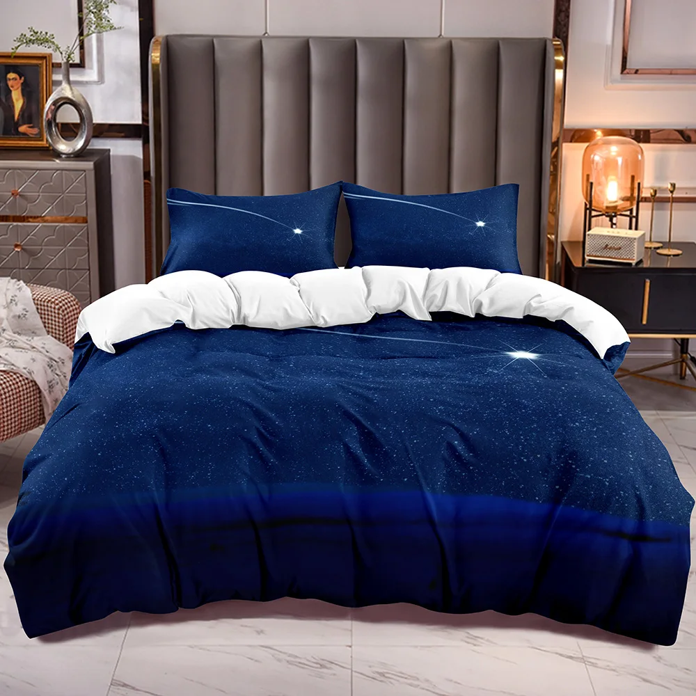 

Детский комплект постельного белья из микрофибры, с блестящими звездами