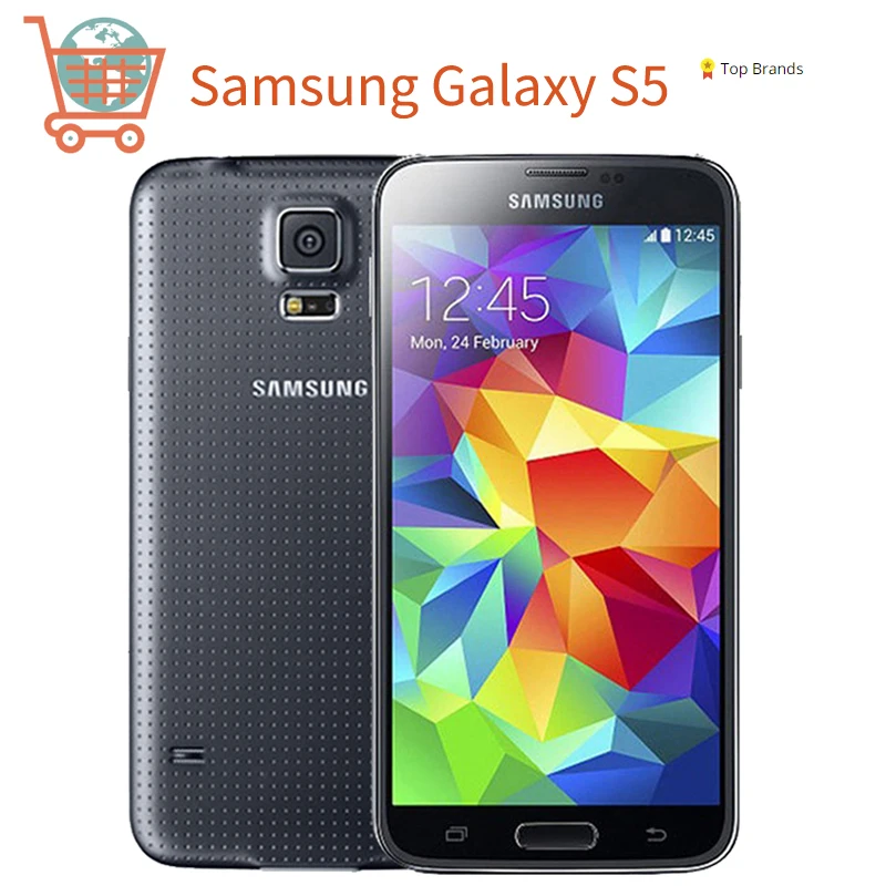 

Samsung S5 Refurbished-Original Samsung Galaxy S5 Mobile Phone I9600 G900F phone 5.1inch WIFI GPS 16MP Camera GPS phone