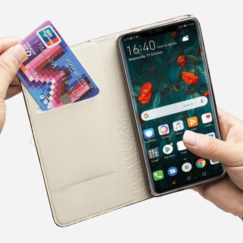 

For Ulefone S1 S8 S10 Pro Power 5 Matel Gemini Case Cowhide Luxury Dragon Head Flip Cover