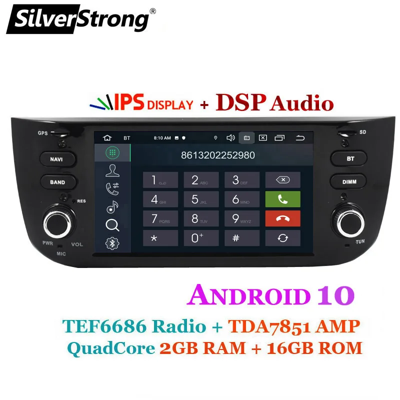 Автомагнитола SilverStrong IPS DSP Android10 для FIAT Punto 199 310/ Linea 323 2012 2013 2014 2015 2016 | Автомобили и