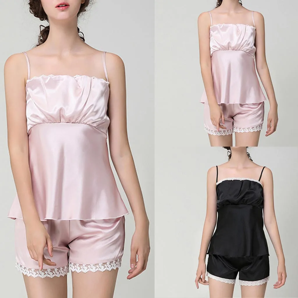 Хит продаж пижамные комплекты шелковые женские ночные рубашки сексуальная
