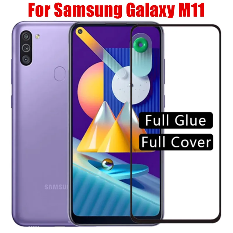 

2pcs For Samsung M11 M115F/DS galaxy m11 m115f Tempered Glass Safety Screen Protector on Galaxy M 11 Full Cover Protective Glass