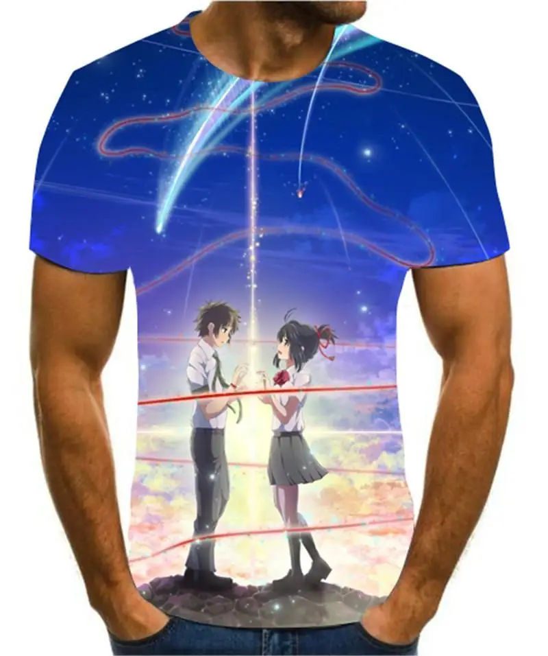 

New 3D printed men's and women's T-shirt creative design romantic men's T-shirt tops multi-functional wild shirt XXS-6XL