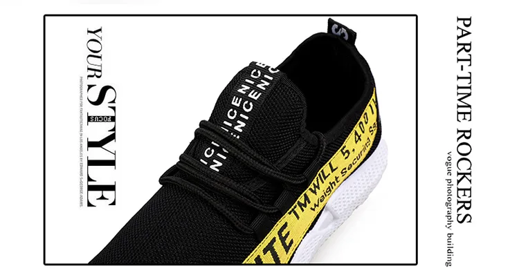 Autumn New Style Men Shoes Fashion Casual Mesh Shoes Stylish Rubber Shoes Sneakers Low Top Breathable Korean-style Running