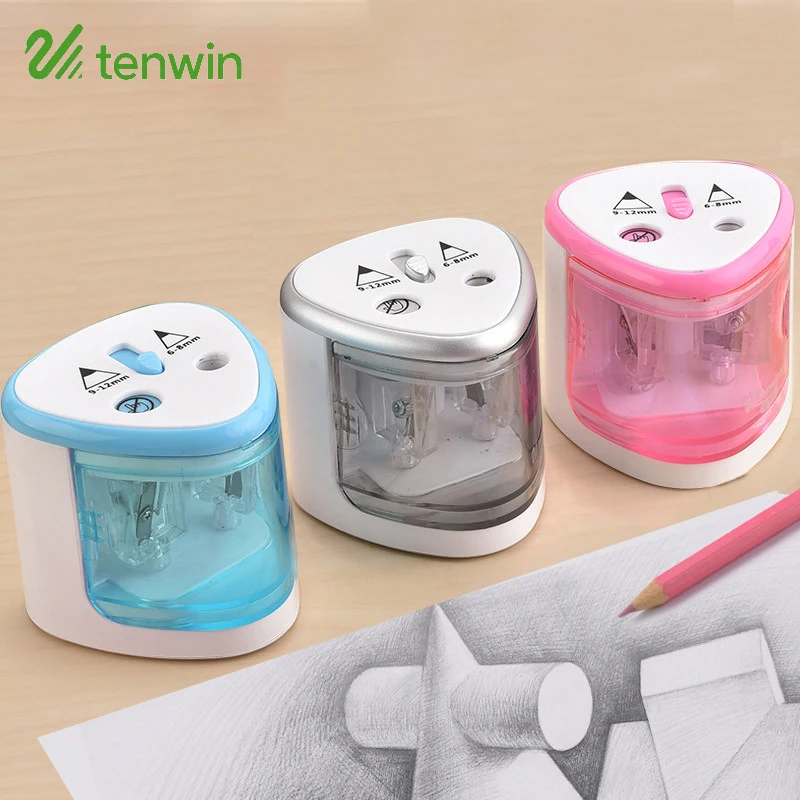 

Tenwin Size Adjustable Electronic Pencil Sharpeners Electric Pencil Sharpener For School Kids Gift Stationery Art Supplies